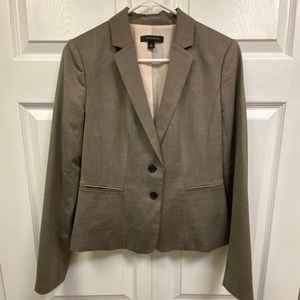 Ann Taylor gray classic blazer size 0 career work professional suit jacket